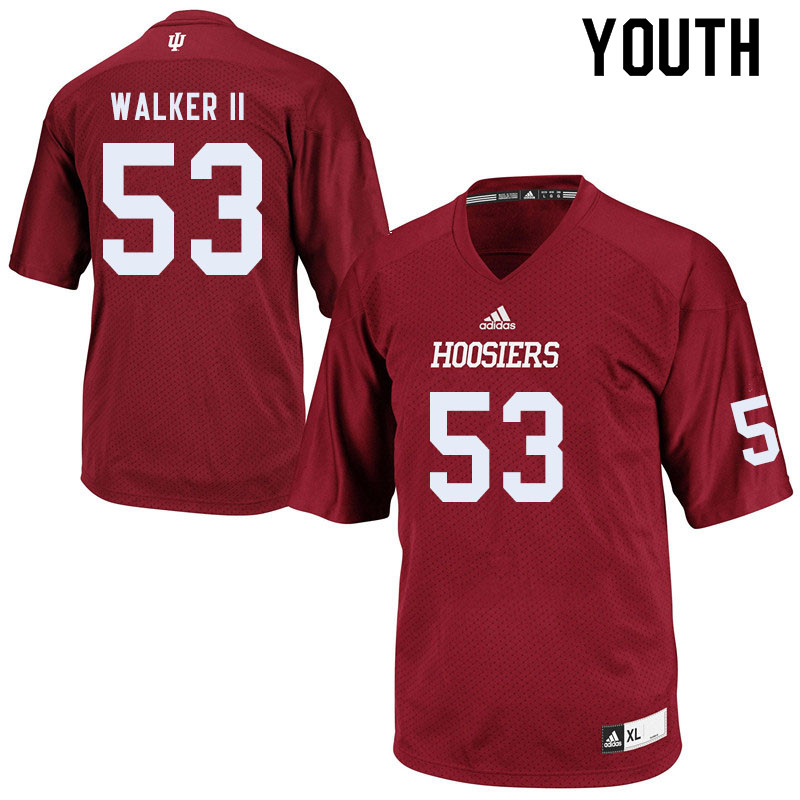 Youth #53 Stephen Walker II Indiana Hoosiers College Football Jerseys Sale-Crimson